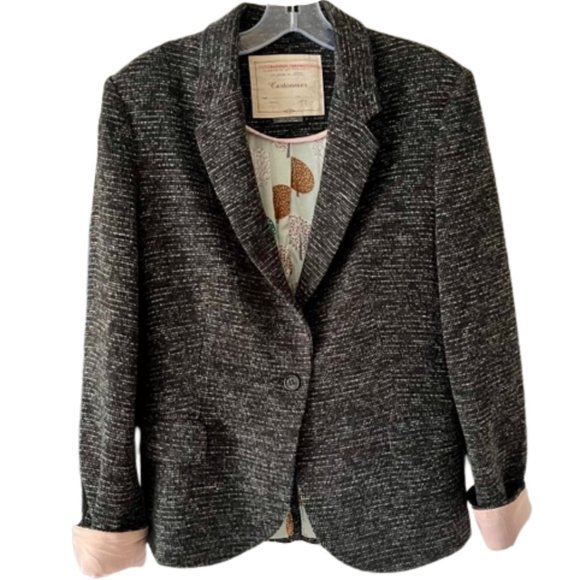 Anthropologie Jackets & Blazers - Anthropologie Cartonnier Speckled Dash Knit Blazer Black White - M